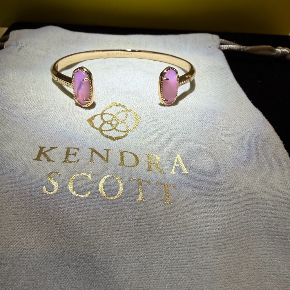 Kendra Scott Rose Gold Elton Lilac Mother of Pearl Bracelet